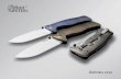 design, tecnologia e abilità artigianale · These fixed blade hunting knives are available with two blade versions, the classical clip point and the double use one, with skinner