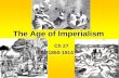 The Age of Imperialism - Anderson School District Five · The Age of Imperialism Ch 27 1850-1914 •Imperialism • A policy by which strong nations tried to dominate other countries