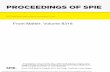 PROCEEDINGS OF SPIE€¦ · PROGRESS IN BIOMEDICAL OPTICS AND IMAGING Vol. 13 , No. 34 Volume 8318 Proceedings of SPIE, 1605-7422, v. 8318 SPIE is an international society advancing