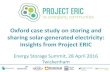Oxford case study on storing and sharing solar-generated ... · Oxford case study on storing and sharing solar-generated electricity: Insights from Project ERIC Energy Storage Summit,
