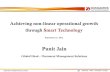 Punit Jain · Achieving non-linear operational growth through Smart Technology September 21, 2012 Punit Jain Global Head – Document Management Solutions