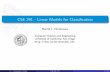 CSE 291 - Linear Models for Classification · 2017-04-26 · Outline 1 Introduction 2 Linear Recognition 3 Linear Discriminant Functions 4 LSQ for Classi cation 5 Fisher’s Discriminant