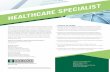 HEALTHCARE SPECIALIST · Certificate (C) Typical Careers: Phlebotomist Pharmacy Technician Emergency Medical Technician Certified Nursing Assistant (CNA) Qualified Medication Aide