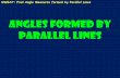 Angles formed by parallel lines - White Plains Public ...€¦ · Theorem #1: Alternate Interior Angles Theorem 1.) If two parallel lines are cut by a transversal, then each pair