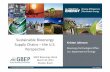 Sustainable Bioenergy Supply Chains –the U.S. · 1| Energy Efficiency and Renewable Energy eere.energy.gov Sustainable Bioenergy Supply Chains –the U.S. Perspective GBEP Bioenergy