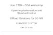 Offload Solutions for 5G-NR - ETSI · Join ETSI – OSA Workshop Open Implementation and Standardization Offload Solutions for 5G-NR P. ROBERT SYRTEM Dec 13 2018