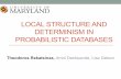 LOCAL STRUCTURE AND DETERMINISM IN PROBABILISTIC …€¦ · t1 1 ‘p’ s1 f 1(s1) 0 0.6 1 0.4 s2 t1 f 3(s2, t1) 0 0 0.3 0 1 0.7 1 0 0 1 1 1 s2 f1 s2 f 2(s2) 0 0.2 1 0.8 s1 t1 f2