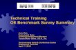 Technical Training OE Benchmark Survey Summary OE Benchmark Survey...Technical Training OE Benchmark Survey Summary John Saia Technical & Body Training Development Manager Toyota Motor