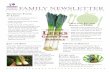 FAMILY NEWSLETTER - Oregon · FAMILY NEWSLETTER N UTRIE N TS F OU N D IN L EEKS U Leeks are an excellent source of vitamins K, A, C and B6. U Leeks are a good source of folate and