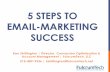 5 STEPS TO EMAIL-MARKETING SUCCESS · 5 STEPS TO EMAIL-MARKETING SUCCESS Ken Shillington | Director, Conversion Optimization & Account Management | FulcrumTech, LLC 215-489-9336 |