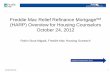 (HARP) Overview for Housing Counselors October 24, 2012€¦ · order to help reduce foreclosures and stabilize communities Be an option for eligible homeowners to get into mortgages