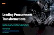 Leading Procurement Transformations...2020/04/20  · incl. “smart” categorization Automated insights (e.g., internal benchmarking) Real-time spend analytics platform in powerful