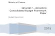 Consolidated Budget Framework Paper Formulation/Budget Framew… · FY 2016/17 Budget Request: Recurrent = M108,606,171 Capital = M861,766,741 Revenue = M1,029,004,357 VISION AND
