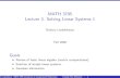 MATH 3795 Lecture 3. Solving Linear Systems 1leykekhman/courses/...MATH 3795 Lecture 3. Solving Linear Systems 1 Dmitriy Leykekhman Fall 2008 Goals I Review of basic linear algebra