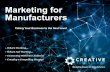 Marketing for Manufacturers for... · (Source: Strongview – Marketing Spending Plans for 2015) It is becoming increasingly apparent to business owners and executives that traditional