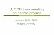 A QCD town meeting on hadron physics€¦ · Hadron structure at short distance Sea quark at large-x Generalized parton distributions Transverse-momentum-dependent distributions Spin