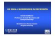 David Smallbone Professor of Small Business andProfessor of Small Business and Entrepreneurship Small … Recession... · • investigate impact of recession on a diverse sample of