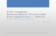 FSC Highly Hazardous Pesticide Derogations – 2016 · Derogations – 2016 Stakeholder Feedback Report February 2016 . ... *Note – due to a change by FSC International derogations