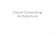 Cloud Computing Architecture - University of Arkansasmqhuang/courses/5013/s2018/lecture/4_Archit… · 5. Redundant storage architecture • Introduce a secondary duplicate cloud
