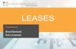 Body copy… LEASES...SLIDE HEADER Body copy… • Lease term reassessment example: • On June 1, 20X1, ABC Company leased a warehouse for a 10-year term with two 5-year renewal