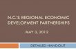 N.C.’S REGIONAL ECONOMIC DEVELOPMENT PARTNERSHIPS...Despite the regional partnerships’ diligent work and evident effectiveness, since 2008 their combined state funding has plunged,