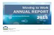Moving to Work ANNUAL REPORT 2015FY 2014 MTW Annual Report December 31, 2014 FY 2016 MTW Annual Plan November 4, 2015 FY 2015 MTW Annual Report (this report) Submitted to HUD December