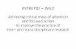 Achieving critical mass of attention and focused action to ...intrepid-cost.ics.ulisboa.pt/wp-content/uploads/2016/01/CarloSESSA_WG2.pdfmore efficient and effective interdisciplinary