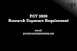 PSY 1010 Research Exposure Requirement · • Most PSY 1010 students already have a user account – Check your UT email account for your user name and password. Login Page • Before