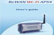 BeWAN Wi-Fi AP54 3bewansystems.free.fr/Manuels/Bewan Wi-Fi/BeWAN Wi... · LAN • One 10/100 Ethernet port, • Cable detection (MDI/MDI-X). Indicator lights 3 LEDs: POWER, WLAN,