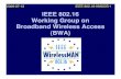 2009-07-13 IEEE 802.16 Working Group on Broadband Wireless ... · Welcome IEEE 802.16 Working Group on Broadband Wireless Access 802.16 Session #62 Opening Plenary 13 July 2009 San