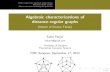 Algebraic characterizations of distance-regular graphs (Master of … · 2016-03-22 · Distance-regular graphs Characterizations involving the spectrum Algebraic characterizations