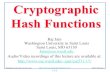 Cryptographic Hash Funcitonsjain/cse571-17/ftp/l_11chf.pdf · Cryptographic Hash Functions 2. Applications of Crypto Hash Functions 3. Birthday Problem 4. Secure Hash Algorithm (SHA)