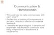 Communication & Homeostasis · 21/05/2019  · Temperature regulation in ectotherms •Ectotherms use behavioural methods to adjust heat exchange with the environment. •Some ectotherms