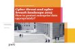 cybersecurity Cyber threat and cyber breach landscape 2015 ... · Cyber threat and cyber breach landscape 2015 • How to protect enterprise data appropriately? Section 5 –Five