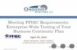 Meeting FFIEC Requirements: Enterprise-Wide Testing of Your … · 2017-03-10 · Robin Remines, CBCP, AMBCI rremines@ongoingoperations.com Certified Business Continuity Professional
