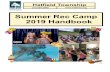 Summer Rec Camp 2019 Handbook - Hatfield …...Summer Rec Camp has been providing fun and active summers for children for many years. In its beginning years, the camp hosted approximately