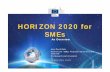 HORIZON 2020 for SMEs - Education.gouv.frcache.media.education.gouv.fr/.../1/H2020_SMESupport_Overview_J… · SMEs account for close to 58% of the total gross-value added ... Simplification