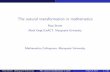 Ross Street Math Dept/CoACT, Macquarie University …maths.mq.edu.au/~street/MathCollMar2017_h.pdf · 2017-03-03 · Ross Street (Macquarie University) The natural transformation