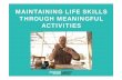 MAINTAINING LIFE SKILLS THROUGH …...MAINTAINING LIFE SKILLS THROUGH MEANINGFUL ACTIVITIES 2 THE THREE HOUR INTERACTIVE WORKSHOP • Dementia and brain function • Signs and symptoms