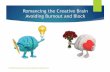 Romancing the Creative Brain Avoiding Burnout and Block · 2018-07-18 · Downward Stress Spiral More time in survival mode = increased activity in Limbic System Increased Limbic