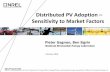 Distributed PV Adoption – Sensitivity to Market FactorsAdoption restricted to owner-occupied detached buildings, with constraints on rooftop size, orientation, and tilt from Gagnon