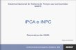 IPCA e INPC · 2020-03-11 · IPCA –Monitorados - mês Item Variação (%) Janeiro Fevereiro IPCA 0,21 0,25 Índice Monitorados 0,51 -0,28 Taxa de água e esgoto 0,30 0,03 Gás