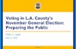 Voting in L.A. County's November General Election: Preparing the … · 2020-06-09 · 2. Multilingual TV commercials 3. Multilingual radio commercials 4. Multilingual digital advertisements