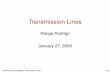 Transmission Linesranga/courses/en4620_2008/... · transmission line with known termination. In 1939, P. H. Smith, an engineer with the Bell Telephone Laboratories, developed a graphical