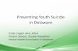 Preventing Youth Suicide in Delaware · 2017-02-15 · Preventing Youth Suicide . in Delaware . Emily Coggin Vera, MSW. Project Director, ... A person dies by suicide about every