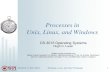 Windows, Linux, and Unix Processesweb.cs.wpi.edu/~cs3013/c12/.../Week1_UnixProcesses.pdf · Processes in Unix, Linux, and Windows • In previous topic, we used “ process ” in