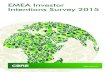EMEA Investor Intentions Survey 2015 · 2015 CBRE td. Executive summary • There were 280 responses to the 2015 CBRE online survey of investor intentions, from across the EMEA property