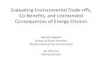 Evaluating Environmental Trade-offs, Co-Benefits, and ... · Evaluating Environmental Trade-offs, Co-Benefits, and Unintended Consequences of Energy Choices Pamela Matson School of