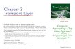 Chapter 3 Transport Layer - Simon Fraser University · Transport Layer 3-3 Chapter 3 outline 3.1 transport-layer services 3.2 multiplexing and demultiplexing 3.3 connectionless transport: