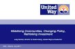 Mobilizing Communities, Changing Policy, Rethinking Investment · 2015-09-04 · To improve lives by mobilizing the caring power of communities around the world to advance the common
